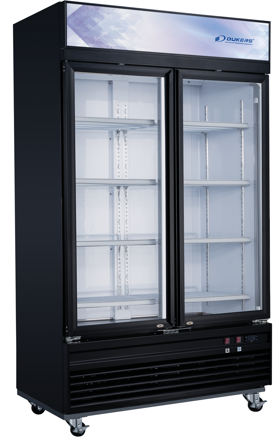 Double door freezer merchandiser