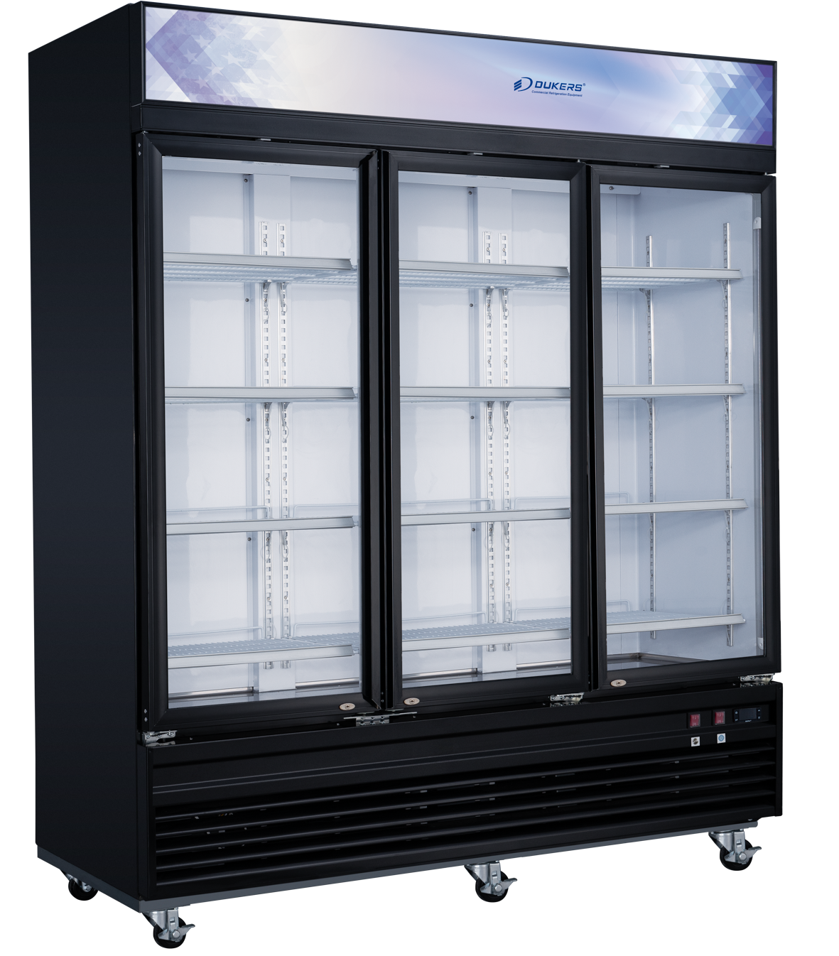 Triple door freezer merchandiser