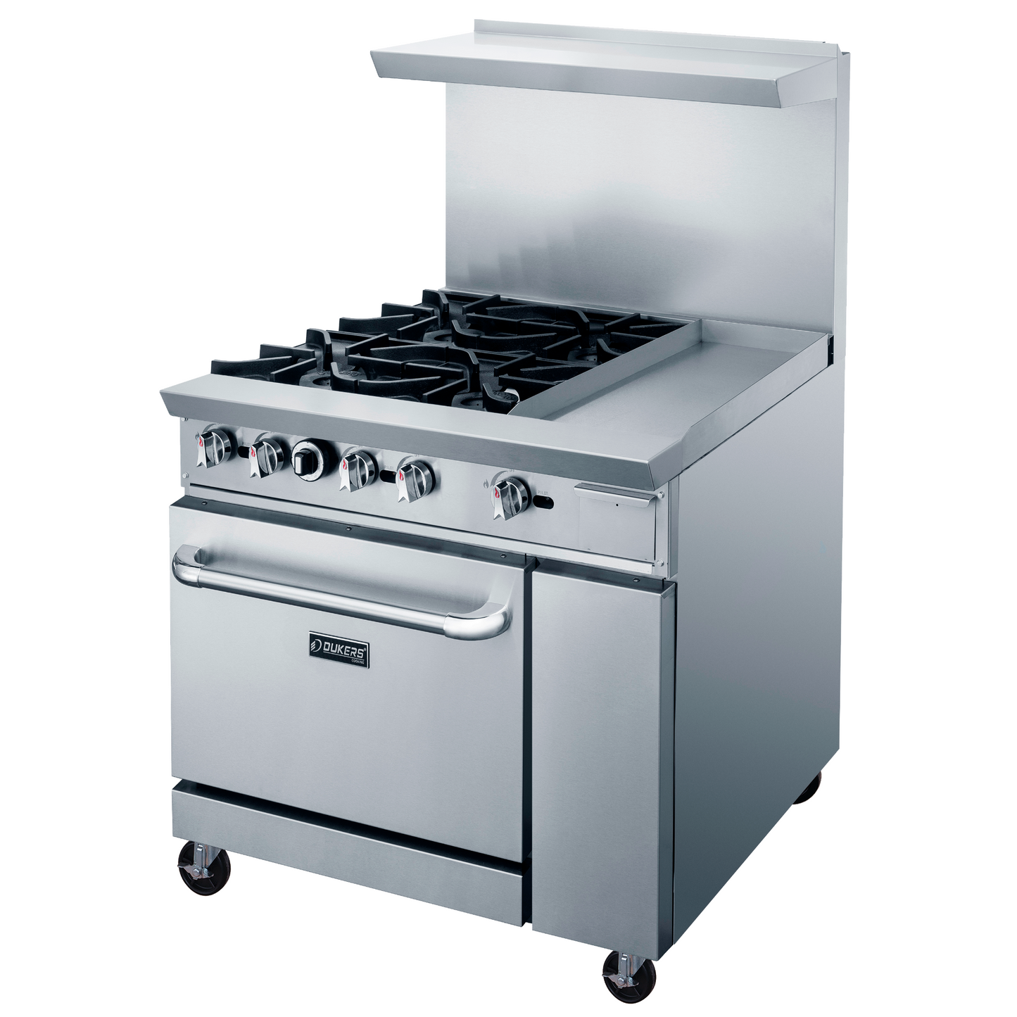 DCR36-4B12GM 36" Gas Range with Four (4) Open Burners & 12" Griddle