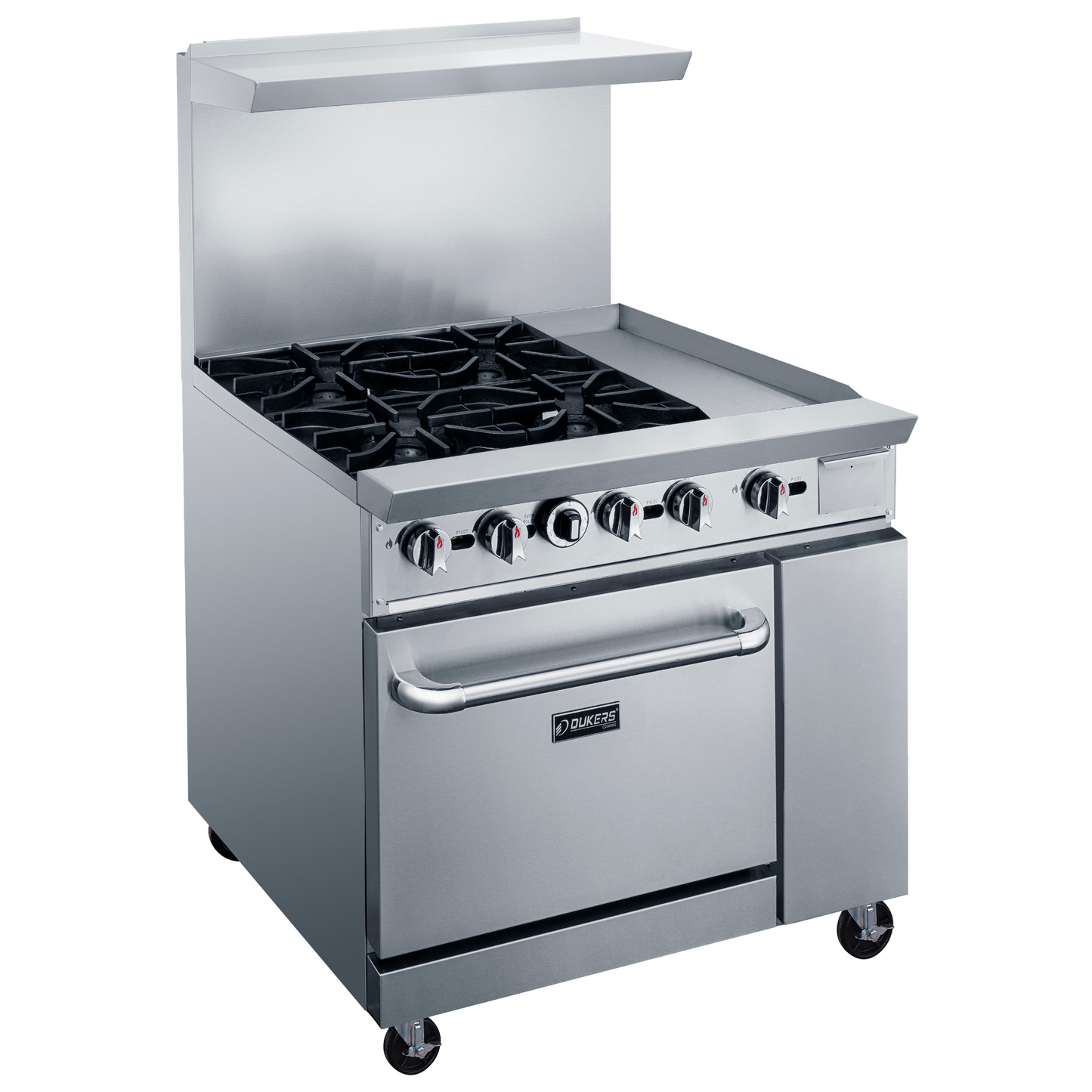 DCR36-4B12GM 36" Gas Range with Four (4) Open Burners & 12" Griddle