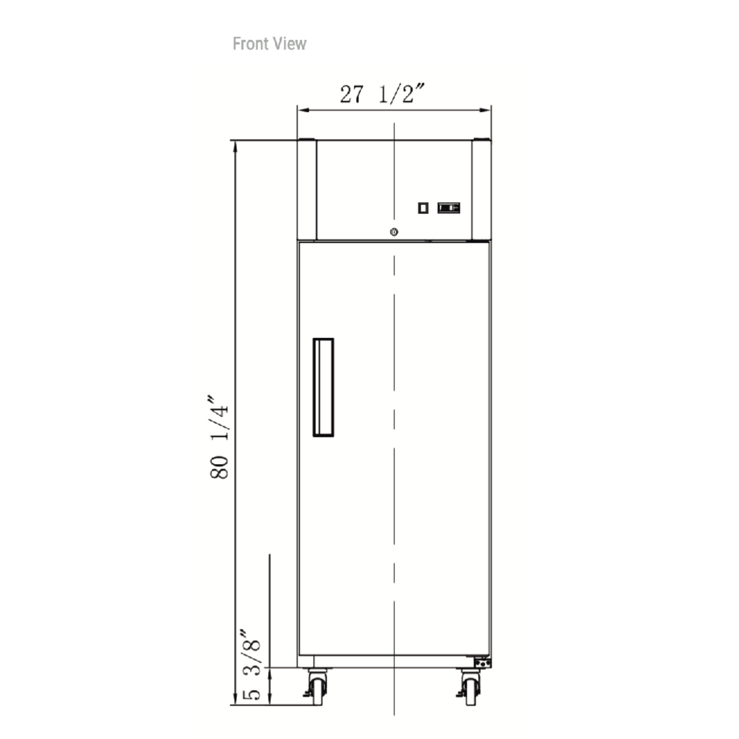 Dukersusa - D28AF Commercial Single Door Top Mount Reach In Freezer in Stainless Steel