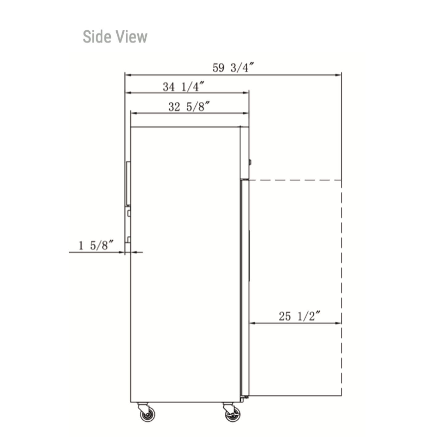 Dukersusa - D28AF Commercial Single Door Top Mount Reach In Freezer in Stainless Steel
