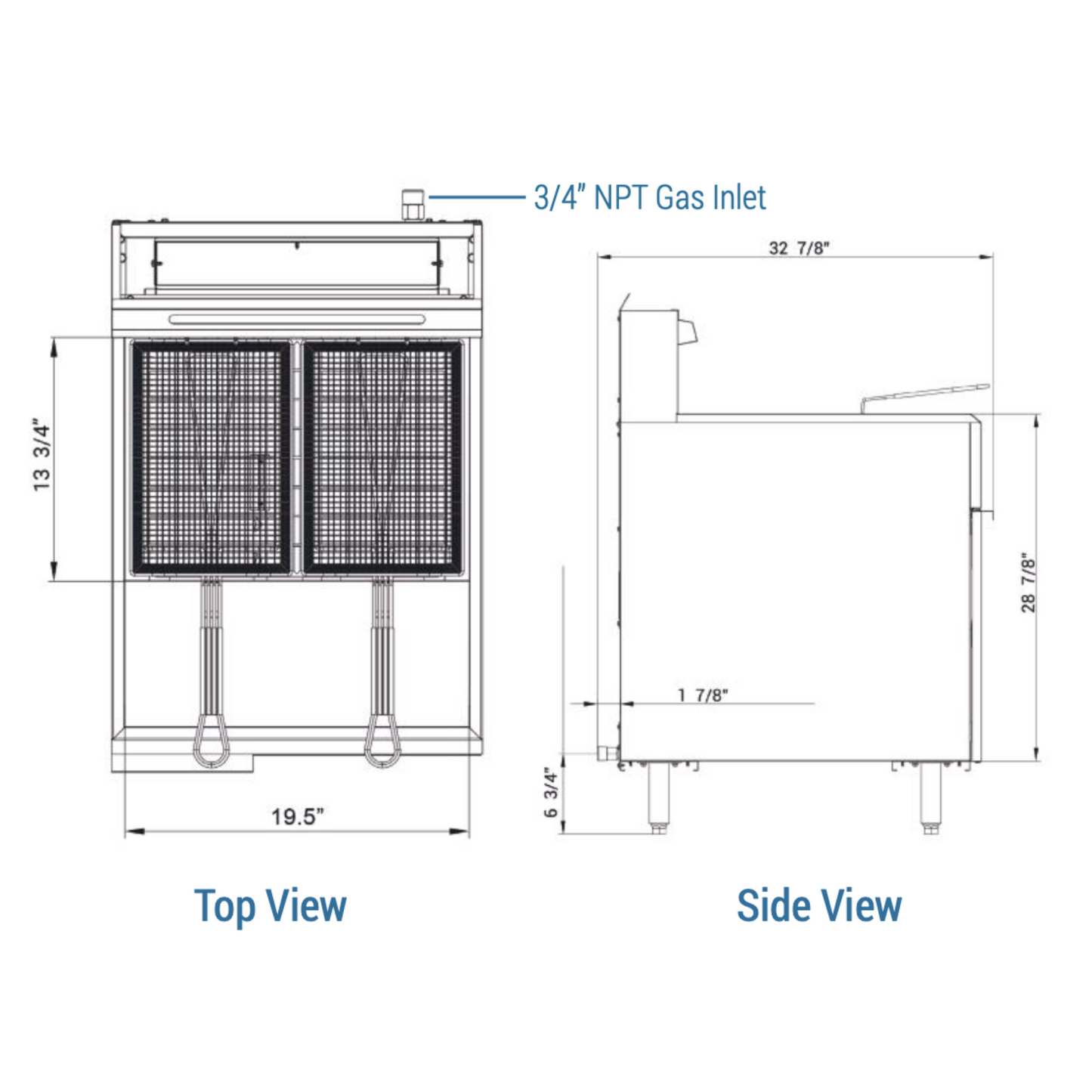 DCF5-LPG Liquid Propane Gas Fryer with 5 Tube Burners