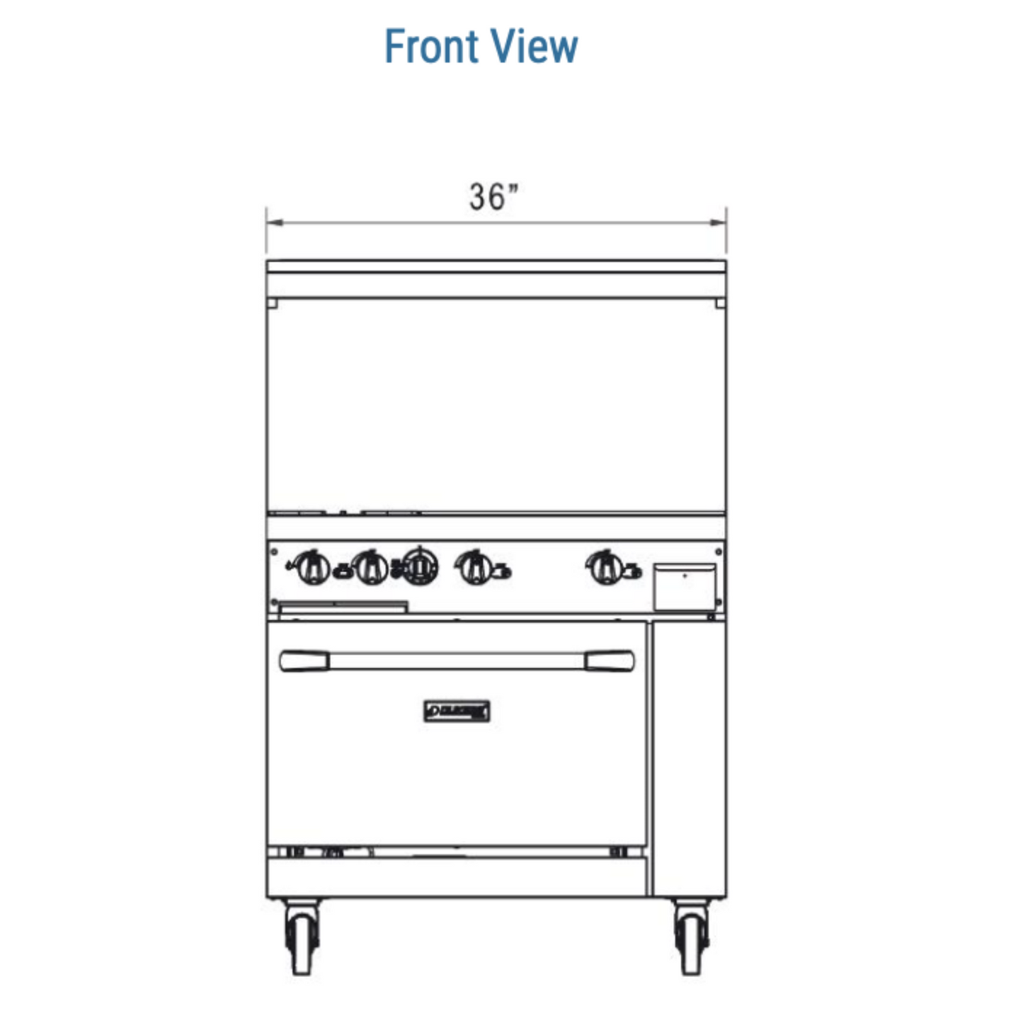 DCR36-2B24GM 36" Gas Range with Two (2) Open Burners & 24" Griddle
