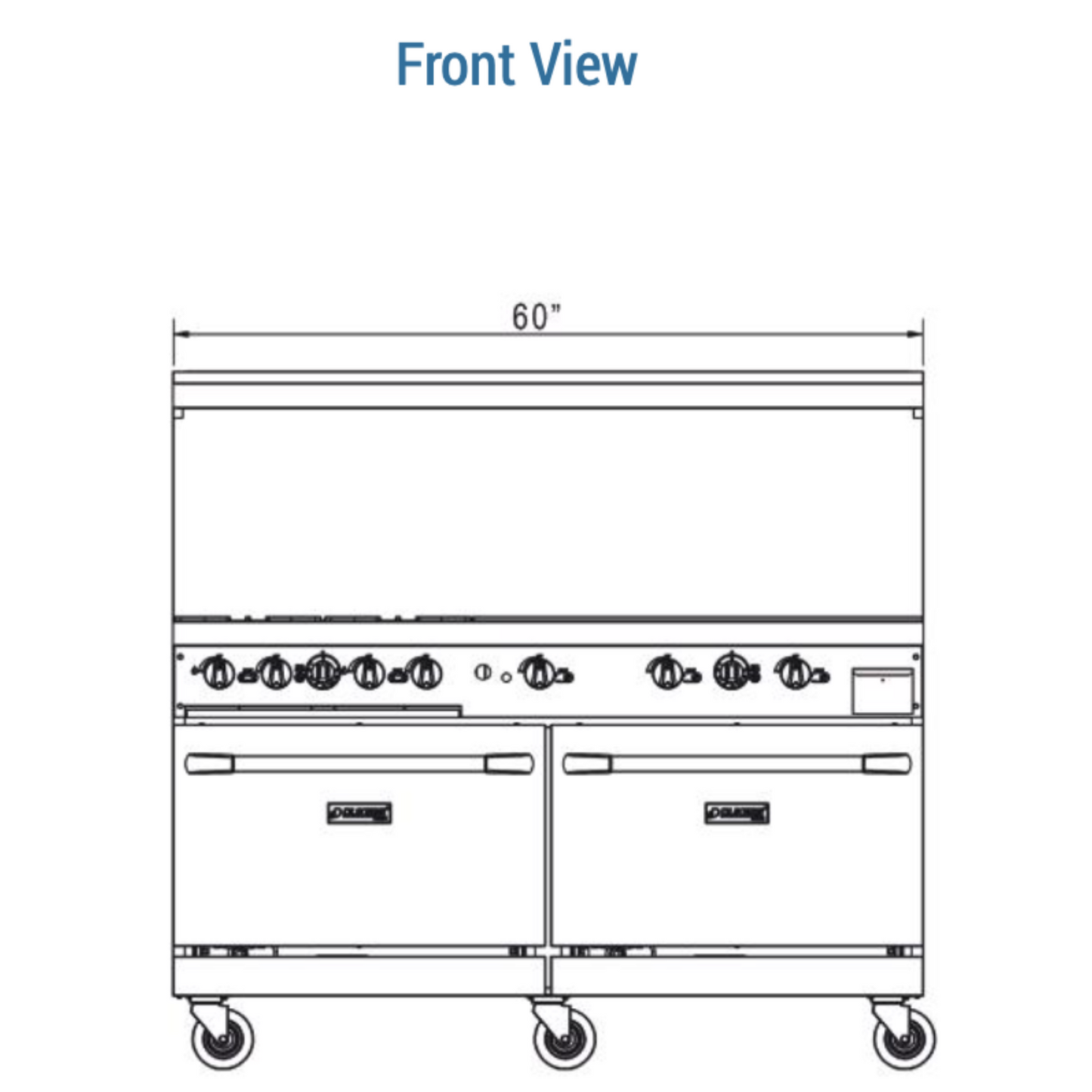 DCR60-4B36GM 60" Gas Range with Four (4) Open Burners & 36" Griddle