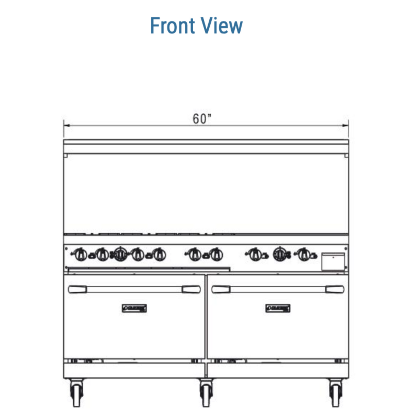 DCR60-6B24GM 60" Gas Range with Six (6) Open Burners & 24" Griddle