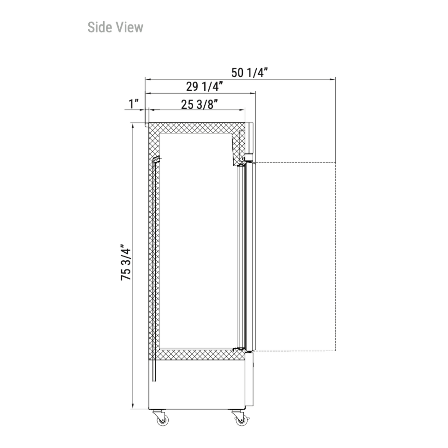 Triple door freezer merchandiser