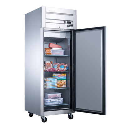 Dukersusa - D28AF Commercial Single Door Top Mount Reach In Freezer in Stainless Steel