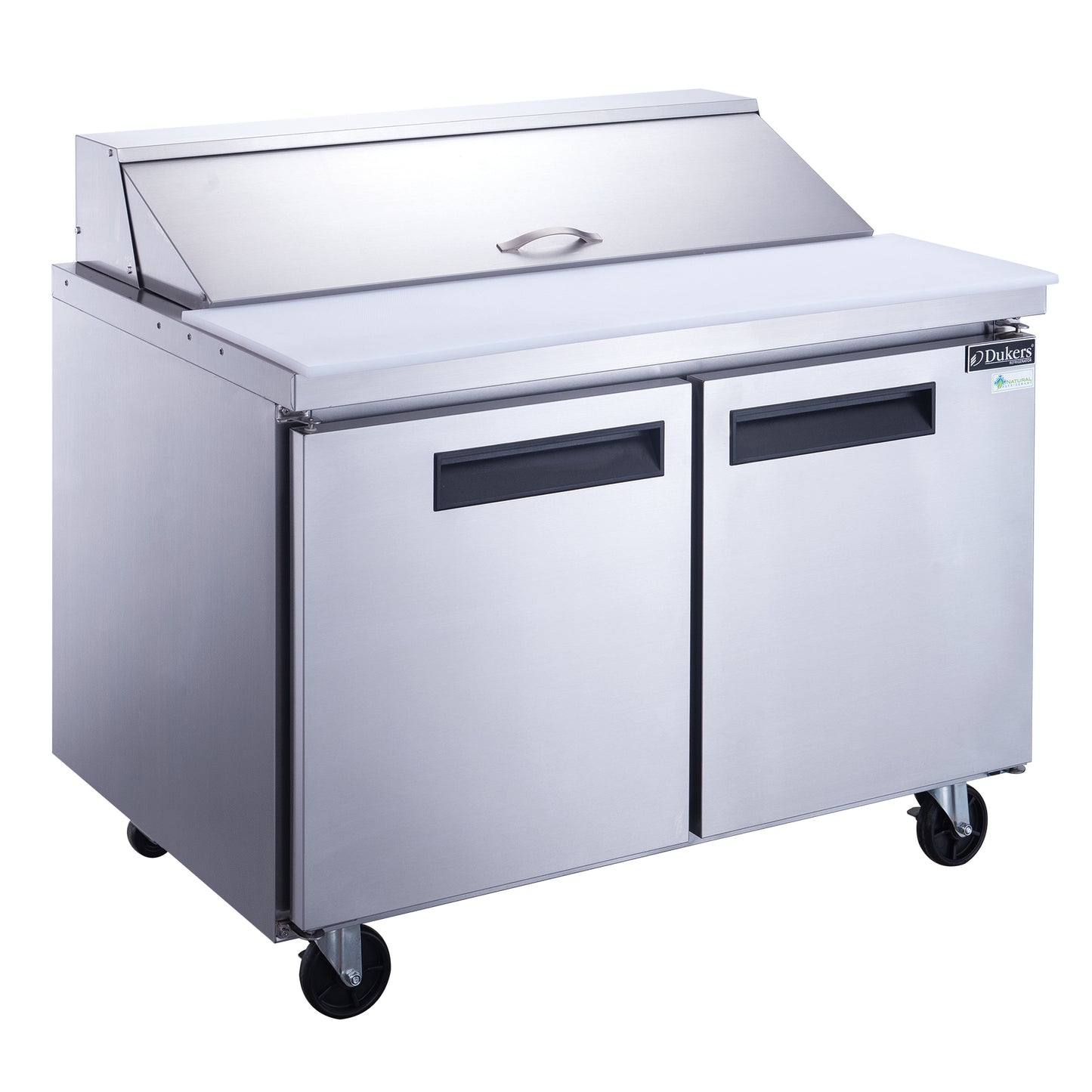 DSP60-16-S2 2-Door Commercial Food Prep Table Refrigerator in Stainless Steel