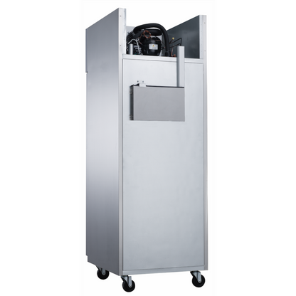 Dukersusa - D28AF Commercial Single Door Top Mount Reach In Freezer in Stainless Steel