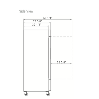 D83F 3-Door Commercial Reach In Freezer in Stainless Steel