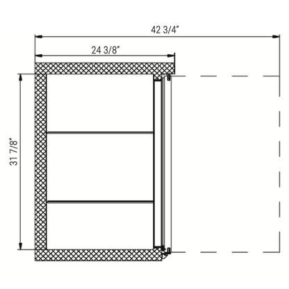DBB48-H2 2-Door Bar and Beverage Cooler (Hinge Doors)