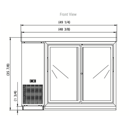 DBB48-S2 2-Door Bar and Beverage Cooler (Sliding Doors)
