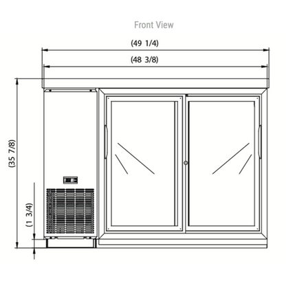DBB60-H2 2 Door Bar and Beverage Cooler (Hinge Doors)
