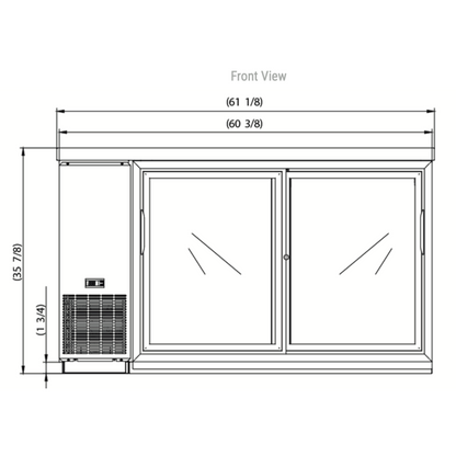 DBB60-S2 2 Door Bar and Beverage Cooler (Sliding Doors)