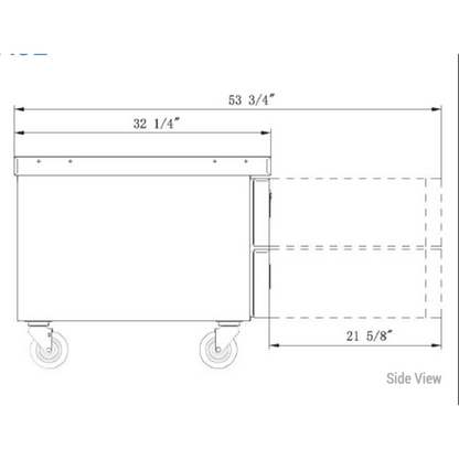 DCB48-D2 48"Chef Base Refrigerator with 2 Drawers
