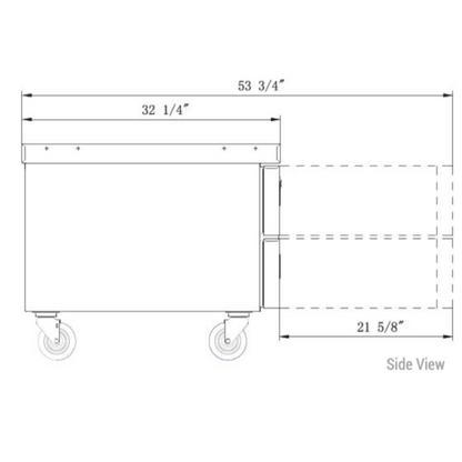DCB52-60-D2 60"Chef Base Refrigerator with 2 Drawers