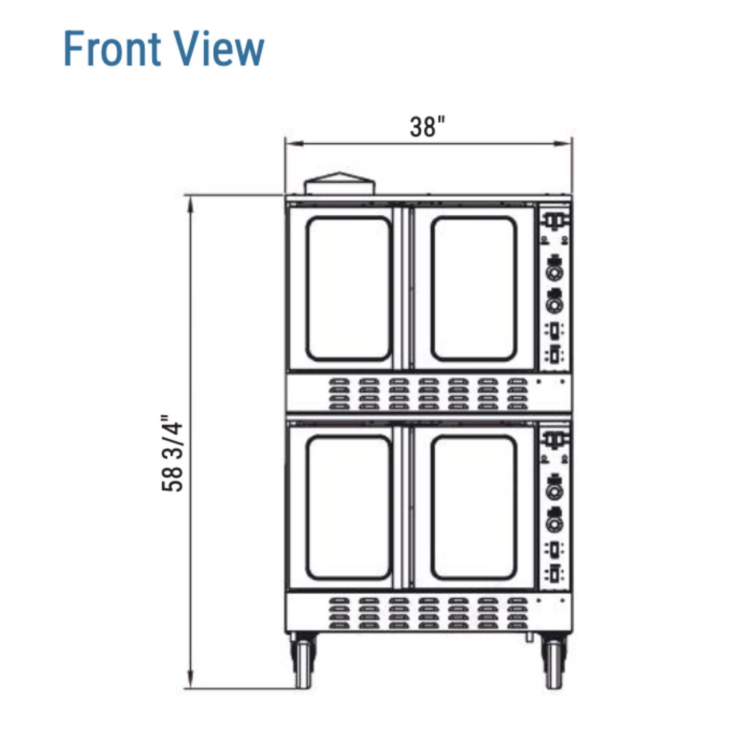 DCCOG2 Double Deck Standard Depth Convection Oven