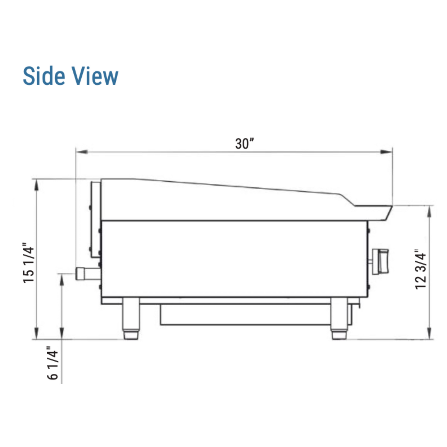 DCGM12 12 in. W Griddle with 1 Burners