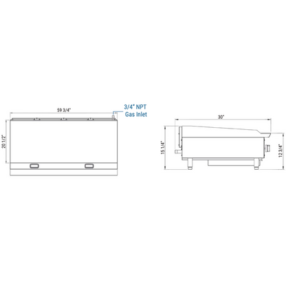 DCGM60 60 in. W Griddle with 5 Burners