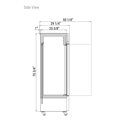 Triple door freezer merchandiser