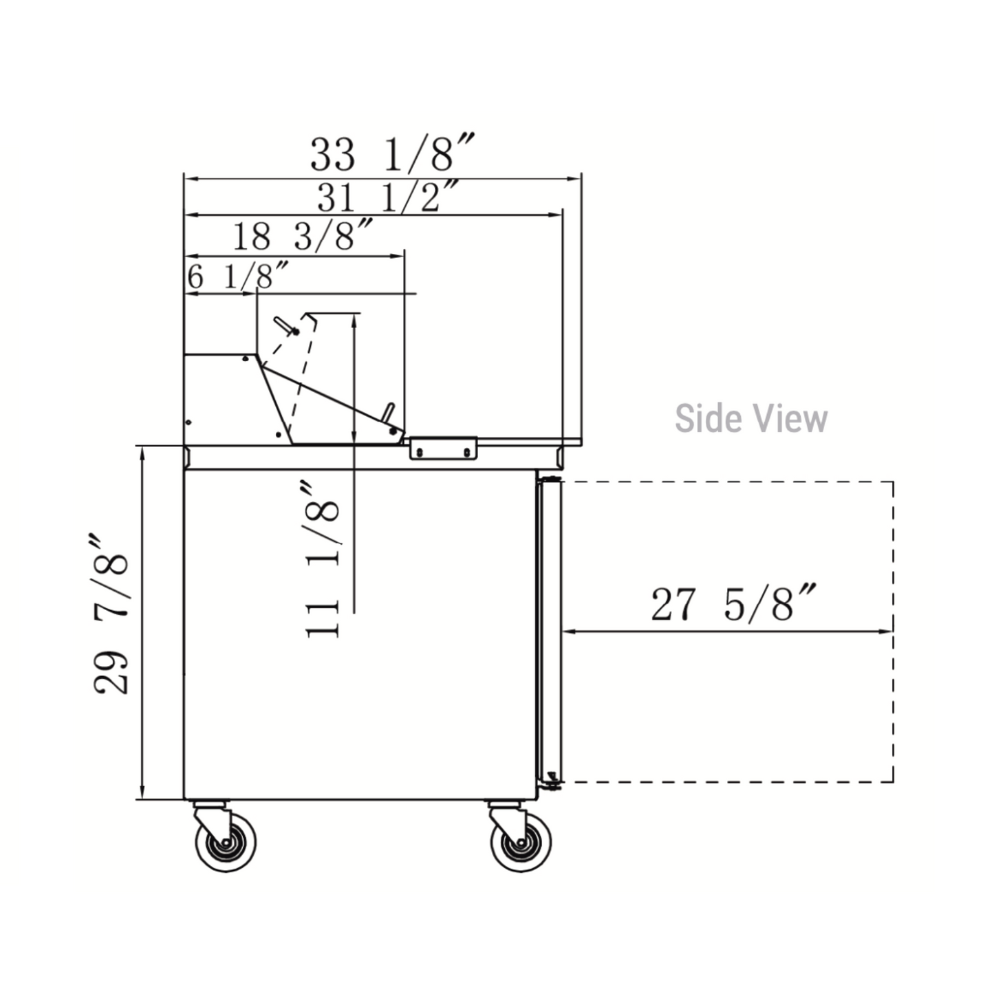 DSP60-16-S2 2-Door Commercial Food Prep Table Refrigerator in Stainless Steel